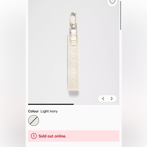 lululemon athletica Accessories - SOLD 🆕 Lululemon Never Lost Metallic Wordmark Keychain